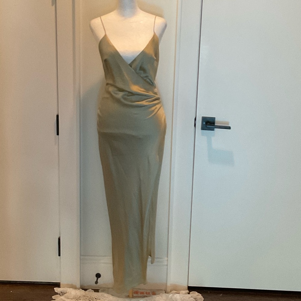 SER.O.YA Gold Maxi Dress
